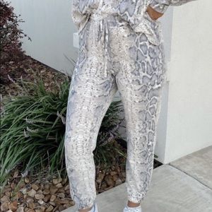 Boutique snake print sweatpants